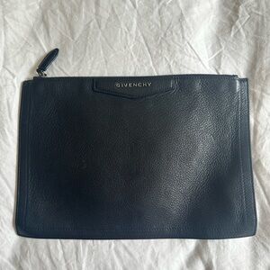 Givenchy Leather Tote, Navy